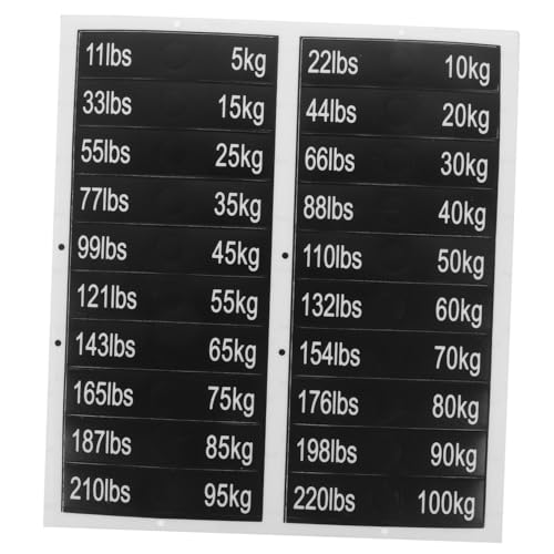 CIYODO Gym Equipment Weight Block Sticker Selbstklebend mit Zahlen Fitnessstudio Aufkleber für Heimtrainingsgeräte Zuhause und Fitnessgeräte Training CIYODO Gym Equipment Weight Block Sticker Selbstklebend mit Zahlen Fitnessstudio Aufkleber für Heimtrainingsgeräte Zuhause und Fitnessgeräte Training von CIYODO