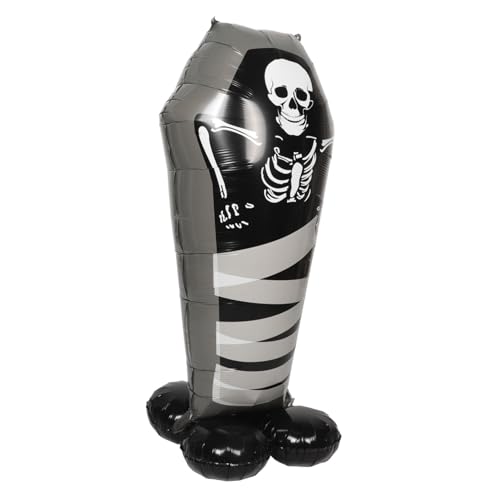 CIYODO Halloween Folienballon im Skelett Kofferstil Stehende Grusel Deko für Halloween Partys Schaurige für Events und Feiern CIYODO Halloween Folienballon im Skelett Kofferstil Stehende Grusel Deko für Halloween Partys Schaurige für Events und Feiern von CIYODO
