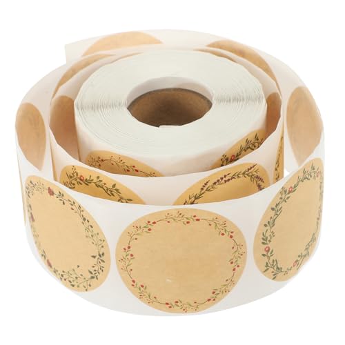 CIYODO Handgefertigte Kraftpapier Aufkleber Rolle Selbstklebend Beschreibbar Starke Haftung Dekorative Siegel für Geschenke Verpackungen Briefumschläge für Party und DIY CIYODO Handgefertigte Kraftpapier Aufkleber Rolle Selbstklebend Beschreibbar Starke Haftung Dekorative Siegel für Geschenke Verpackungen Briefumschläge für Party und DIY von CIYODO