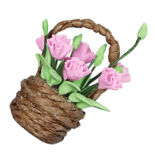 CIYODO Handgefertigter Miniatur-blumenkorb Mehrzweck-miniaturhandwerk Für Heimdekoration Und Foto-Requisiten von CIYODO