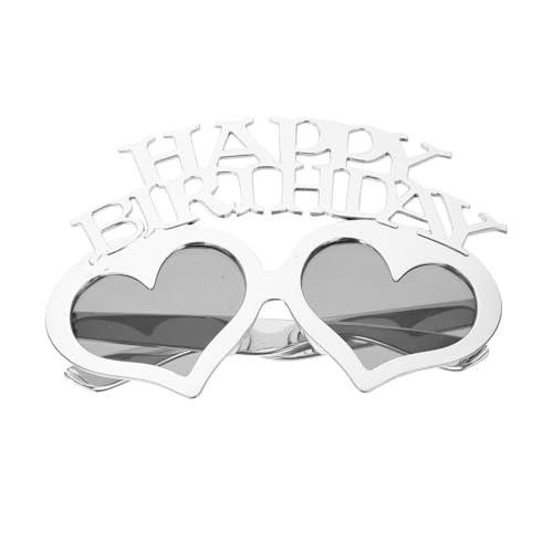 CIYODO Herzförmige Happy Birthday Partybrille für Erwachsene Dekorative Geburtstags Sonnenbrille Zubehör Auffällige Festtagsbrille für Geburtstagsfeier und Partyspaß von CIYODO