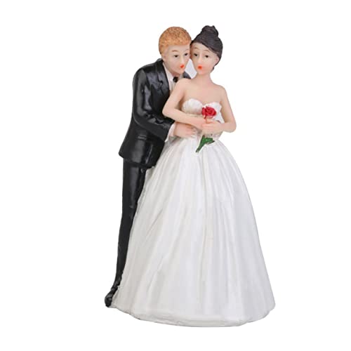 CIYODO Hochzeitstorte Topper Ansteckblume Bereit Figur Dekoration Kuchen Essen Braut Winzig Burgund von CIYODO