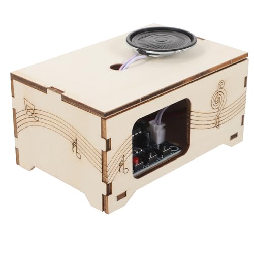 CIYODO Holz Phonograph DIY Modell Handgefertigter Musikrekorder für Vielseitige Spieluhr mit Klarer Aufnahmequalität Kreatives Lernspielzeug für Musik und Wissenschaft von CIYODO