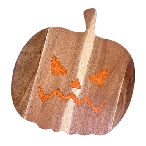 CIYODO Holz Schneidebrett Kürbisform Verstärkt Robust Vielseitig Für Fleisch Obst Gemüse Käseplatten Halloween Party Festliche Anlässe Familienfeiern von CIYODO