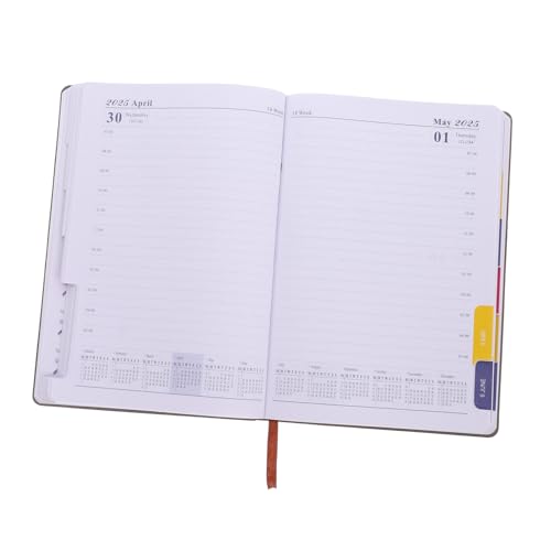 CIYODO Jahresplaner Notizbuch Kaffeebraun Tragbarer Tagesplaner mit Glattem Papier Leichtes Mini Notizheft für Tägliche Aufgaben Kalender und Persönliche Notizen im Büro und Zuhause von CIYODO