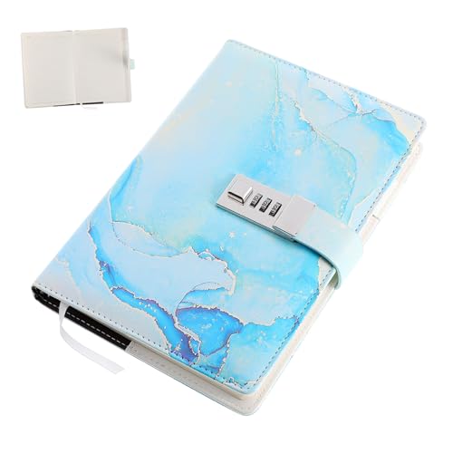 CIYODO Kreatives Notizbuch mit Passwortsperre Sicheres Tagebuch für Reisen und Tägliche Notizen Blauer Kunstleder Einband als für Journal CIYODO Kreatives Notizbuch mit Passwortsperre Sicheres Tagebuch für Reisen und Tägliche Notizen Blauer Kunstleder Einband als für Journal von CIYODO