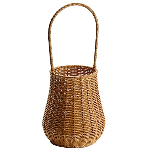 CIYODO Künstliche Pflanze Decor Kit Blume Gewebter Korb Mit Griff Hochzeit Blumenhalter Mehrzweck-aufbewahrungskorb Home Decorative CIYODO Künstliche Pflanze Decor Kit Blume Gewebter Korb Mit Griff Hochzeit Blumenhalter Mehrzweck-aufbewahrungskorb Home Decorative von CIYODO