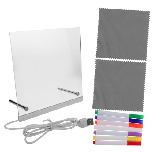 CIYODO Leuchtendes Transparentes Schreib Zeichenbrett mit Stand Tragbares Kunststoff-whiteboard für Jungen und Mädchen Inklusive Farbiger Stifte Usb-betrieben Trocken Abwischbar Fördert CIYODO Leuchtendes Transparentes Schreib Zeichenbrett mit Stand Tragbares Kunststoff-whiteboard für Jungen und Mädchen Inklusive Farbiger Stifte Usb-betrieben Trocken Abwischbar Fördert von CIYODO