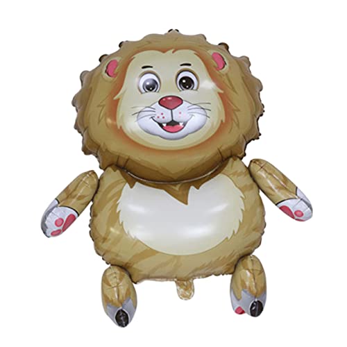 CIYODO Löwenballon Pastell Tiere Rosa farbig Helium Jumbo Dschungel Pfote für luftballons Ballons Ornamente Party Gefälligkeiten dekorative Tierballons Aluminiumfolie Hellbraun von CIYODO