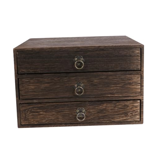 CIYODO Massivholz Schreibtisch Organizer Vintage mit Schichten Retro Desktop Holz Schubladenbox für Büro und Zuhause Kompakte Aufbewahrung mit Großem Fassungsvermögen Praktische Kleine CIYODO Massivholz Schreibtisch Organizer Vintage mit Schichten Retro Desktop Holz Schubladenbox für Büro und Zuhause Kompakte Aufbewahrung mit Großem Fassungsvermögen Praktische Kleine von CIYODO