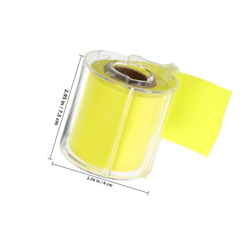 CIYODO Mehrzweck Memo Sticker Rolle Wiederverwendbare Vollklebende Notizzettel Gelb Robustes material Auffällige Farbe für Büro und Haushalt Scrapbook Aufkleber von CIYODO