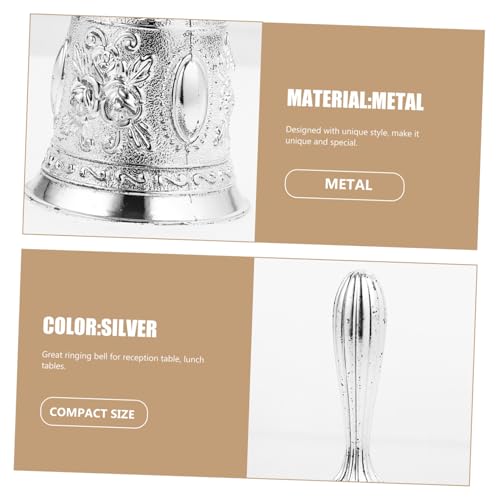 CIYODO Metall Handglocke Multifunktionale Rufglocke für Restaurant Bar Hotel Theke Leicht Tragbar für Empfang Schule und Haustiertraining Silber CIYODO Metall Handglocke Multifunktionale Rufglocke für Restaurant Bar Hotel Theke Leicht Tragbar für Empfang Schule und Haustiertraining Silber von CIYODO