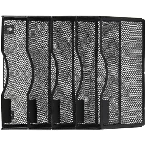 CIYODO Metall Wandablage Dokumentenhalter Stabil Vielseitig für Büro Zeitschriftenhalter Organizer Regal Schwarz von CIYODO