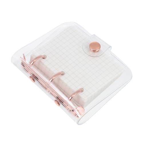 CIYODO Mini Ringbuch Notizblock Rosegold Lose Blätter Ordner mit Blatt und Ordnertaschen Kompaktes kleines Tagebuch für Schule Arbeit Studium und persönliche Notizen von CIYODO