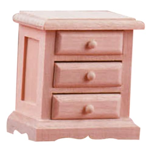 CIYODO Miniatur Holz Kommode Puppenhaus Möbel Miniatur Schlafzimmer Dekoration Langlebig und Realistisch von CIYODO