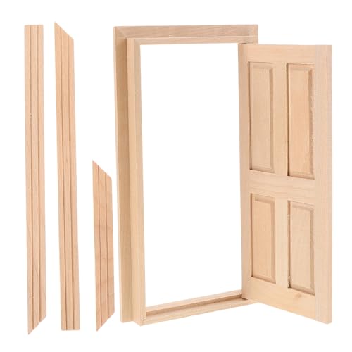CIYODO Miniatur Tür Modell aus Holz Unbehandelte Puppenhaus Tür für DIY Dekoration für Puppenhaus Zubehör und Kreative Projekte CIYODO Miniatur Tür Modell aus Holz Unbehandelte Puppenhaus Tür für DIY Dekoration für Puppenhaus Zubehör und Kreative Projekte von CIYODO