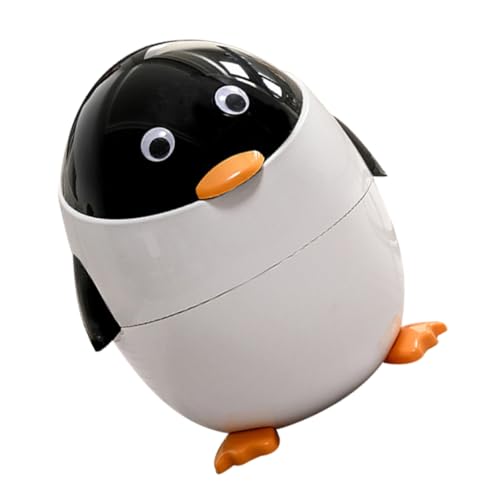 CIYODO Niedlicher Pinguin Mülleimer mit Deckel Kreativer Abfallkorb für Kinderzimmer Küche und Schlafzimmer Große Kapazität für Effektive Abfallentsorgung von CIYODO