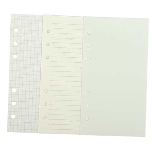 CIYODO Notizbuch Nachfüllpapier mit Blanko Streifen und Karos Blätter für Ringbuch Langlebig Reißfestes Planer Ersatzpapier Geeignet für Notizhefte und Organizer von CIYODO