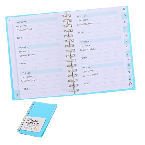 CIYODO Passwortbuch Spiral Notizbuch mit Alphabetischen Registerkarten Passwort Organizer für Website Logins Passwort und Linkverwaltung Registerbuch von CIYODO