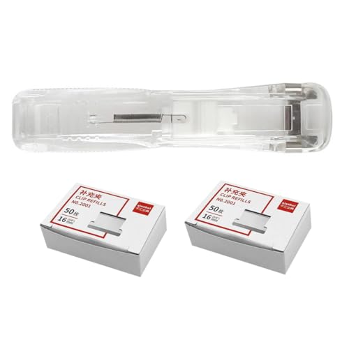 CIYODO Portabler Transparenter Clam Clip Spender mit Nahtlosem Hefter und Wiederverwendbaren Clips Praktisches Büro Schulzubehör für Schnelles Schonendes Zusammenheften Zufällige Farbe CIYODO Portabler Transparenter Clam Clip Spender mit Nahtlosem Hefter und Wiederverwendbaren Clips Praktisches Büro Schulzubehör für Schnelles Schonendes Zusammenheften Zufällige Farbe von CIYODO