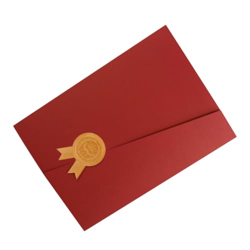 CIYODO Praktische Papier Zertifikathülle in Weinrot Kompakte Urkundenhülle mit Klassischem Design Leichter Dokumentenschutz für Auszeichnungen und Awards im Büro und Zuhause von CIYODO
