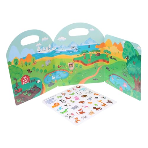 CIYODO Puzzle -Aufkleberspielzeug Aufklärungsbuch für Vorschulkinder Stickerbuch für Childrens wiederverwendbares Aufkleberbuch Kid Sticker Book beschichtetes Papier von CIYODO