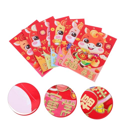 CIYODO Rote Umschläge Pferde Design Lunar Year Hong Bao Umschläge Robuste Papiergeldbeutel für Frühjahrsfest Hochzeit Geburtstagsgeschenke und Traditionelle Feierlichkeiten CIYODO Rote Umschläge Pferde Design Lunar Year Hong Bao Umschläge Robuste Papiergeldbeutel für Frühjahrsfest Hochzeit Geburtstagsgeschenke und Traditionelle Feierlichkeiten von CIYODO