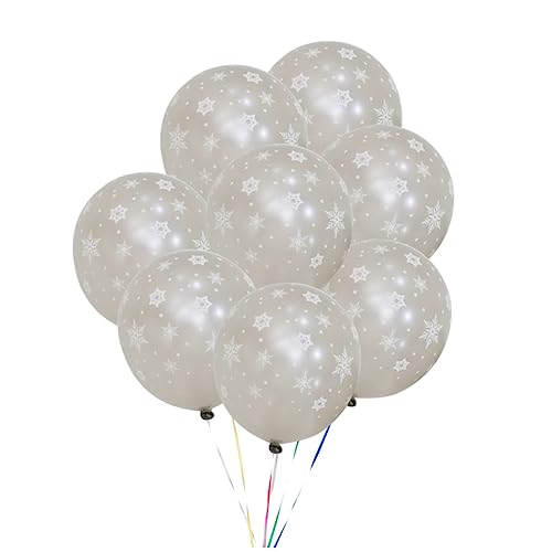 CIYODO Schneeflocken Latexballons Für Weihnachten Geburtstagsfeier Und Hochzeiten Silbergrau Perfekte Deko Für Festliche Anlässe CIYODO Schneeflocken Latexballons Für Weihnachten Geburtstagsfeier Und Hochzeiten Silbergrau Perfekte Deko Für Festliche Anlässe von CIYODO