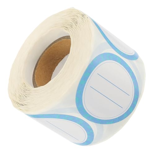 CIYODO Selbstklebende Beschreibbare Küchenetikettenrolle Blaue Blanko-aufkleber für Flaschen Dosen und Lebensmittel Einfach zu Kleben und Rückstandsfrei Entfernbar zur von CIYODO