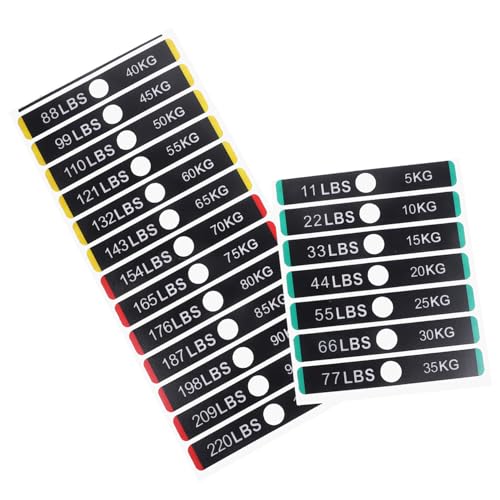 CIYODO Selbstklebende Gewichtsetiketten Fitnessgeräte Aufkleber Rutschfest Langlebig für Kraftmaschinen Gewichtsblock Stickerbogen Passend für Fitnessstudios Zubehör CIYODO Selbstklebende Gewichtsetiketten Fitnessgeräte Aufkleber Rutschfest Langlebig für Kraftmaschinen Gewichtsblock Stickerbogen Passend für Fitnessstudios Zubehör von CIYODO