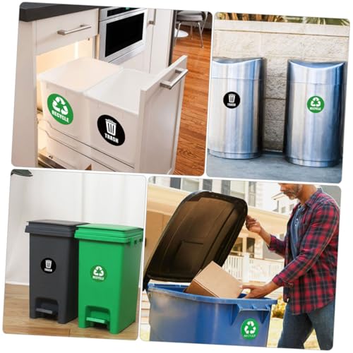 CIYODO Selbstklebende Mülltonnen Aufkleber Mülltrennung Recycling Abfall Klassifizierungsaufkleber für Restmüll Bio Müllbehälter Umweltfreundlich von CIYODO