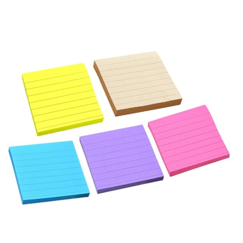 CIYODO Selbstklebende Notizzettel mit Streifen Wasserfest Vielseitig Verwendbar für Büro Schule und Zuhause Farblich Sortiert in Signalrot Neon Gelb Kraftpapier Dunkelblau und Dunkellila CIYODO Selbstklebende Notizzettel mit Streifen Wasserfest Vielseitig Verwendbar für Büro Schule und Zuhause Farblich Sortiert in Signalrot Neon Gelb Kraftpapier Dunkelblau und Dunkellila von CIYODO