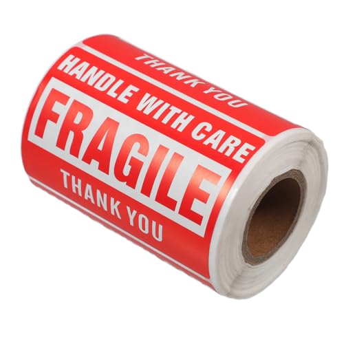 CIYODO Selbstklebende Warnaufkleber Fragile Sticker Stark Haftend für Kartons Pakete Paletten Vielseitig Beschriftbar für Versand Verpackungsschutz CIYODO Selbstklebende Warnaufkleber Fragile Sticker Stark Haftend für Kartons Pakete Paletten Vielseitig Beschriftbar für Versand Verpackungsschutz von CIYODO