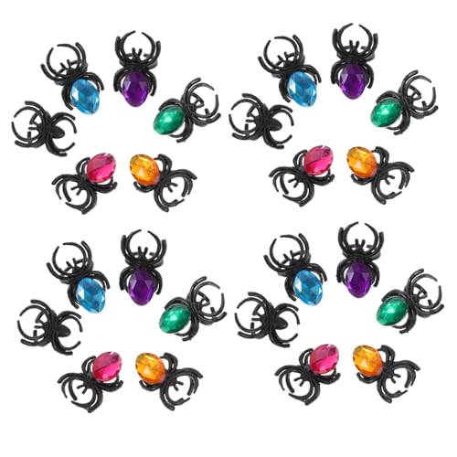 CIYODO Spinnenring Halloween Deko Aus Kunststoff Mit Farbigen Kristallen Als Spinnendekoration CIYODO Spinnenring Halloween Deko Aus Kunststoff Mit Farbigen Kristallen Als Spinnendekoration von CIYODO
