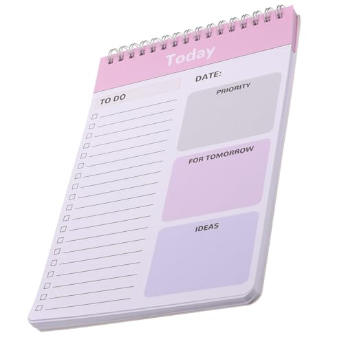 CIYODO Spiralplaner Notizblock mit Pp cover Tragbarer und Undatierter Tagesplaner Multifunktionales Kleines Memo Pad für Büro Schule und Persönliche Organisation von CIYODO