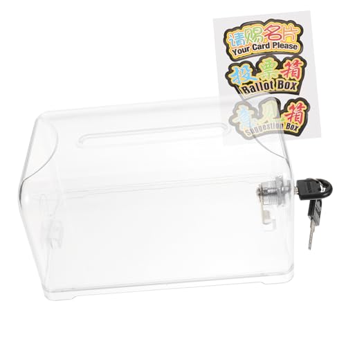 CIYODO Stimmzettel Spendenbox Begrüßen Sperren Schlüssel Spendenboxen Für Wohltätige Zwecke Spendenboxen Für Fundraising Wahlurnen Vorschlagsboxen Acryl Transparent CIYODO Stimmzettel Spendenbox Begrüßen Sperren Schlüssel Spendenboxen Für Wohltätige Zwecke Spendenboxen Für Fundraising Wahlurnen Vorschlagsboxen Acryl Transparent von CIYODO