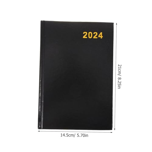 CIYODO Tagesplaner Notizbuch Pu einband Schwarz Kalender Buch für Wochenplan To Do Liste und Terminorganisation für Büro Schule und Studium von CIYODO