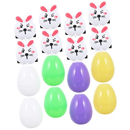 CIYODO Teiliges Ostern Set mit Eiern und Hasenfiguren Bunte Füll Eier und Osterkorb Füller für Wiederverwendbar für Osterparty und Geschenkebox von CIYODO