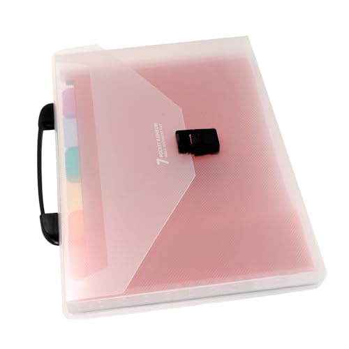 CIYODO Tragbare Dokumentenmappe mit Fächern Aktenordner Bunte Fächer für Büro und Zuhause Organizer für Wichtige Dokumente und Notizen von CIYODO