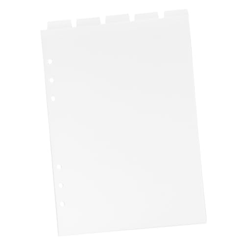 CIYODO Transparente Abnehmbare PVC Trennblätter für Notizbücher mit Löchern Beschreibbare Registerkarten Langlebige Ordnungshelfer für Journal Tagebuch und Ordner von CIYODO