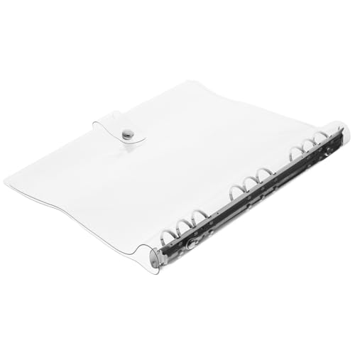 CIYODO Transparente Kunststoff Binder Hülle mit Druckknopfverschluss Langlebige Notizbuch Schutzhülle Ordner Cover Praktischer Kunststoff Schnellhefter für Schule und Büro von CIYODO