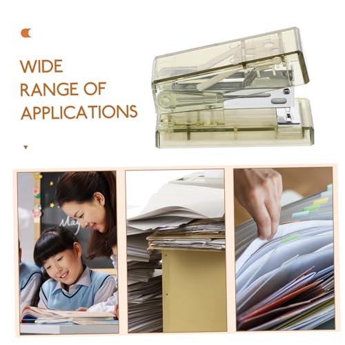 CIYODO Transparenter Mini Heftgerät Kunststoff Multifunktionaler Handhefter mit Locher Praktisch Tragbar für Schule Büro und Zuhause Grün CIYODO Transparenter Mini Heftgerät Kunststoff Multifunktionaler Handhefter mit Locher Praktisch Tragbar für Schule Büro und Zuhause Grün von CIYODO