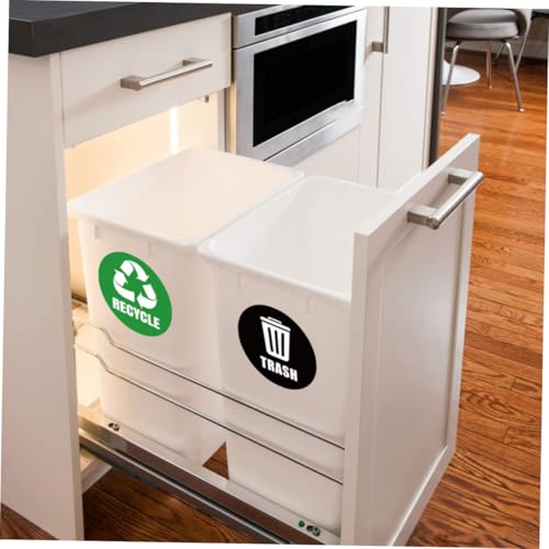 CIYODO Wasserdichte Mülltonnenaufkleber PVC Recycling Müllklassifizierungszeichen Selbstklebend Langlebig für Müllsortierung Außen und Innen zur Abfalltrennung von CIYODO