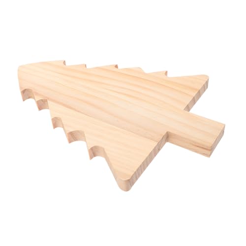 CIYODO Weihnachtlicher Holz-charcuterie-board Weihnachtsbaumform Servierplatte für Käse Snacks Desserts Festliche Holzplatte für Gemüse Obst Appetizer Khaki von CIYODO