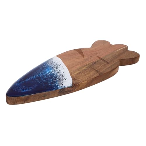 CIYODO Wellenförmiges Schneidebrett aus Robustem Akazienholz mit Karotten Design Rutschfeste Oberfläche Stilvolles Surfbrett Servierbrett als Deko und Praktisches Küchenbrett CIYODO Wellenförmiges Schneidebrett aus Robustem Akazienholz mit Karotten Design Rutschfeste Oberfläche Stilvolles Surfbrett Servierbrett als Deko und Praktisches Küchenbrett von CIYODO