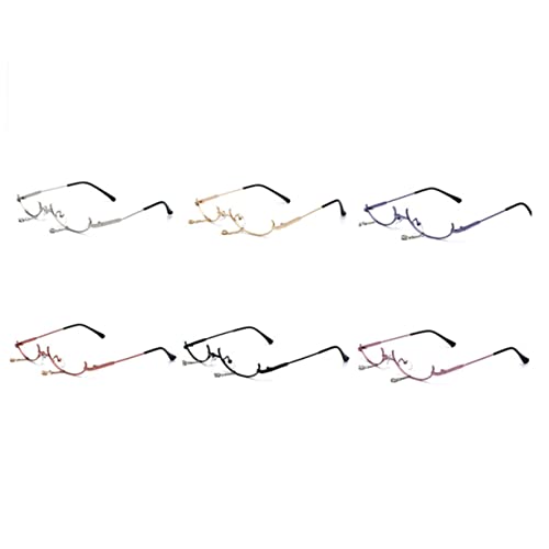 CIYODO Witzige Fotobrille Metall für Partys Festivals Karneval Leichtgewichtige Accessoires für Kreative Aufnahmen Silberner Rahmen Muster von CIYODO