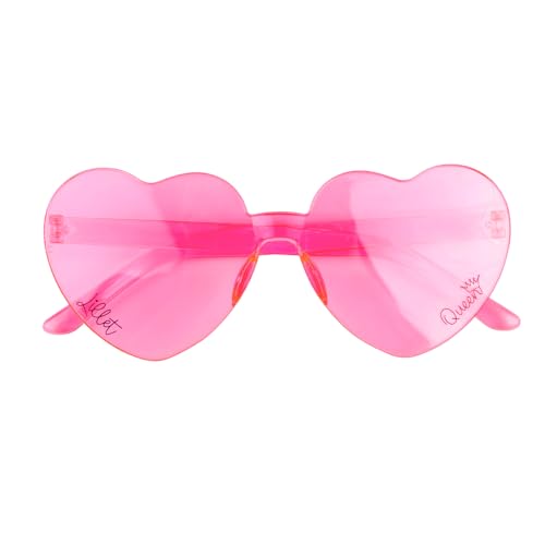 CJ&M 3 Stück Sonnenbrille Herz Brille Queen Sommer Mädelsabend Geschenk Kostüm Karneval,Geschenkidee für Aperol-Liebhaber (Lillet) von CJ&M