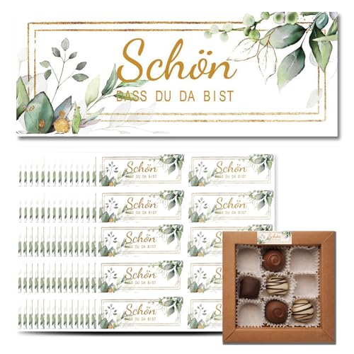 CJAPGJW Schön Das Du Da Bist, 150 Stück Aufkleber Hochzeit, Rechteckige Aufkleber Für Schokolade, Veranstaltungsdekoration, 5x1,8cm CJAPGJW Schön Das Du Da Bist, 150 Stück Aufkleber Hochzeit, Rechteckige Aufkleber Für Schokolade, Veranstaltungsdekoration, 5x1,8cm von CJAPGJW