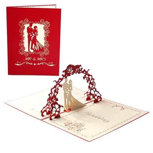 Hochzeitskarte Pop Up 20x15 cm, 3D Glückwunschkarte Hochzeit, Klappkarte Hochzeit für Brautpaar, Pop Up Karte, Ideal für Hochzeitsfeiern, Einladungen und Geschenke Hochzeitskarte Pop Up 20x15 cm, 3D Glückwunschkarte Hochzeit, Klappkarte Hochzeit für Brautpaar, Pop Up Karte, Ideal für Hochzeitsfeiern, Einladungen und Geschenke von CJAPGJW