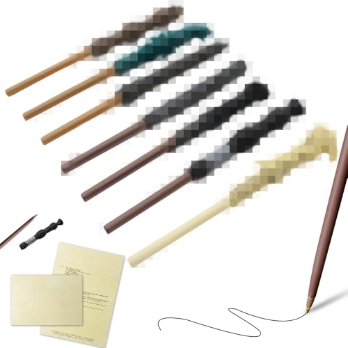 CJBIN Zauberstab Kugelschreiber Set, 7PCS Magische Kugelschreiber mit Wizard Annahmeerklärung, Cosplay Props Fanartikel für Kinder Ab 5 Jahren Geschenk, Deko von CJBIN